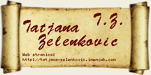 Tatjana Zelenković vizit kartica
